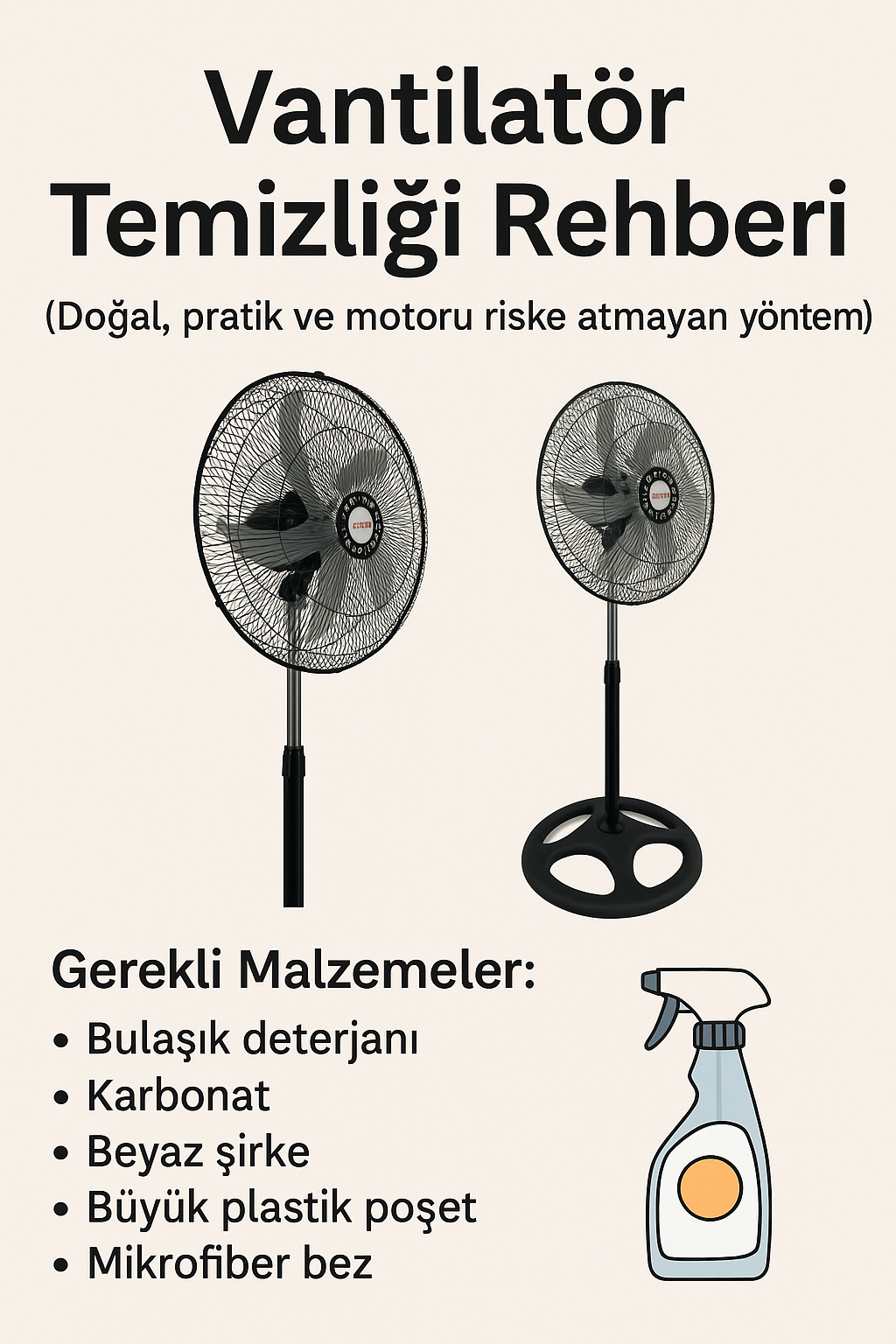 Vantilatör Temizliği İçin Doğal ve Etkili Yöntemler