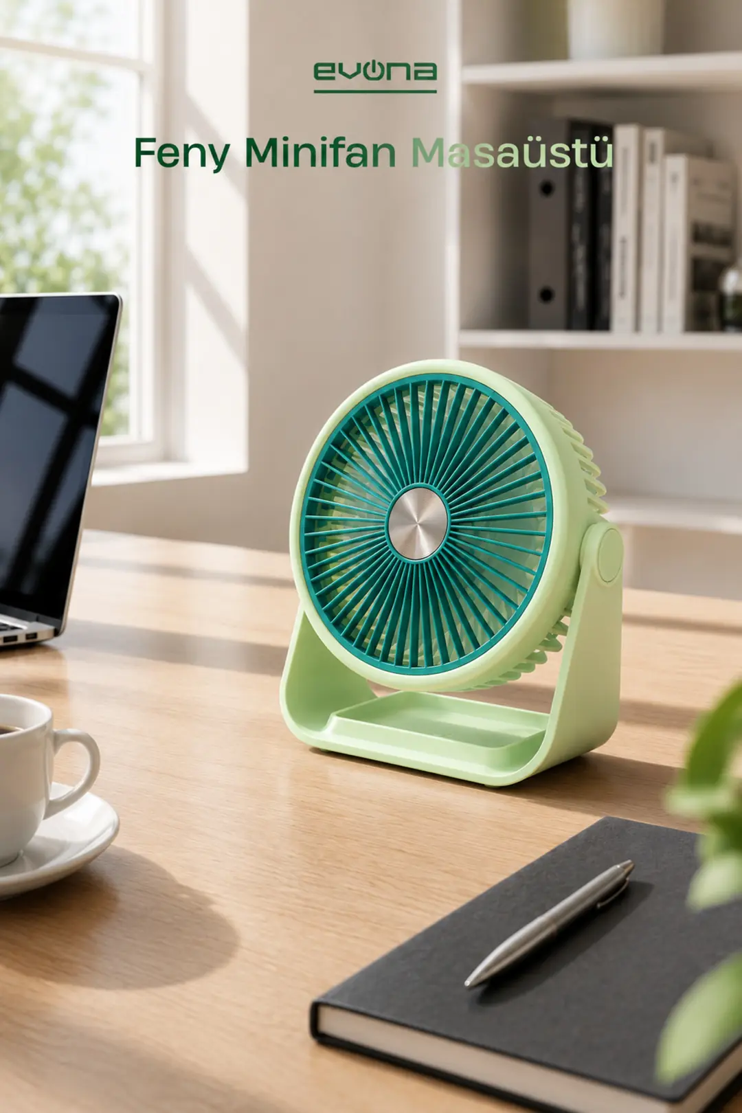 Feny Minifan Desk 3 Kademeli Masaüstü Usb-Type-C Şarjlı Vantilatör