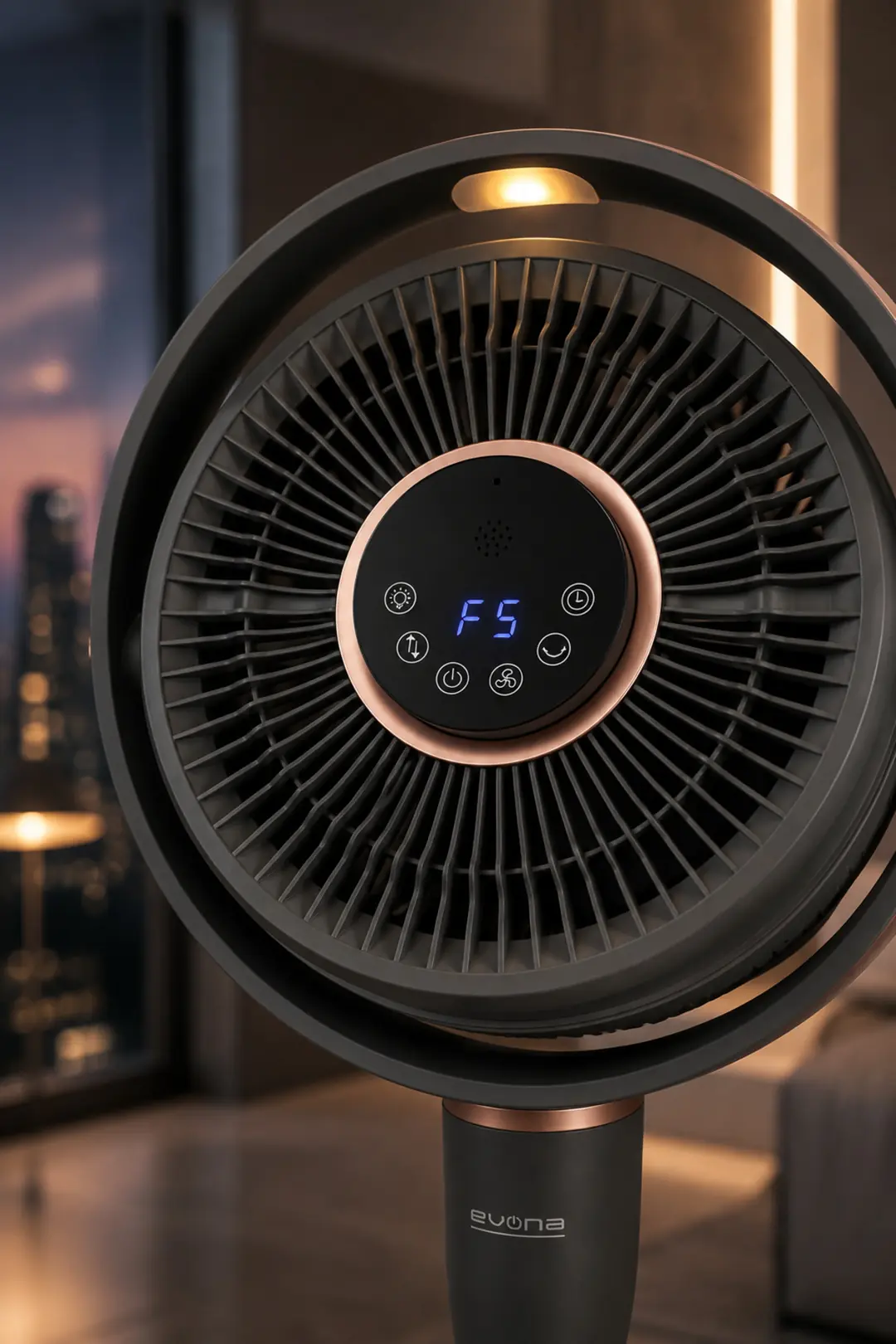 Aura 360 ATK2603 360° Dinamik Salınımlı Sessiz Vantilatör, Uzaktan Kumandalı, 6 Hız Modlu, 24 Saat Zaman Ayarlı, Antrasit Gri